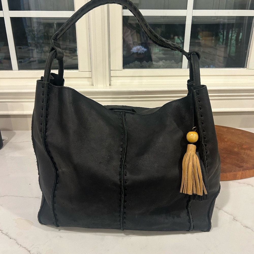 The Sak Los Feliz black leather tote